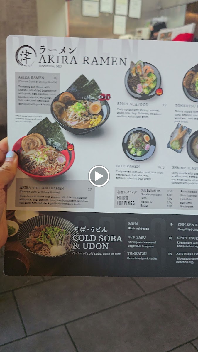 Menu Akira Ramen & Izakaya-1